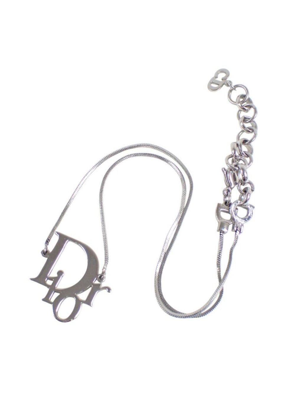 Dior Necklace Logo Silver